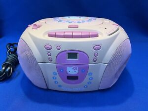 1999 Rare Hello Kitty Stereo CD/Cassette Player AMFM Radio Boombox (Works Great)