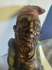 Original Paint Cast Iron Elf Gnome Doorstop - 1O Inches Tall - Weighs 4.8 Pounds