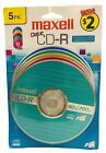 New ListingMaxell Color CD-R 80 Minute 700MB Blank Disc 5-Pack NEW