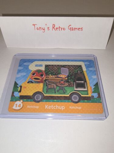 KETCHUP  14 AMERICAN USA WELCOME HOME RV MINT ANIMAL CROSSING AMIIBO PACK CARD!!