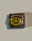 Smiley Face Emoji -  USA Flag Colors - Du Rag  - 9mm Italian Charm Bracelet Link