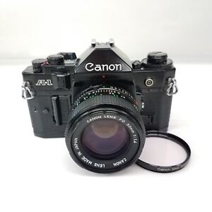 New ListingCanon A-1 35mm SLR Camera with FD 50mm f/1.4 Lens