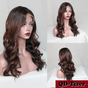 Brazilian Full Lace Human Hair Wigs #1B/30 Highlights Lace Front Wig Baby Hair