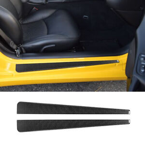 Door Sill Accent Carbon Fiber Interior Trim For Chevrolet Corvette C5 1998-2004 (For: 1998 Corvette)