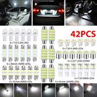 42PCS Car Interior Combo LED Map Dome Door Trunk License Plate Light Bulbs White (For: 2011 Toyota Prius)