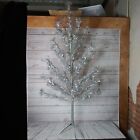Vintage Aluminum Christmas Tree Sparkler Pom Pom 6' 40 Branches 6 Feet