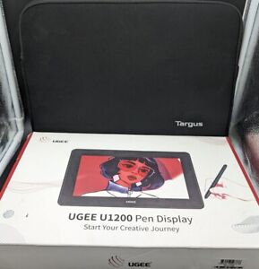 UGEE U1200 Drawing Tablet with Screen 11.9 inch Animation Art Tablets Incl Case.