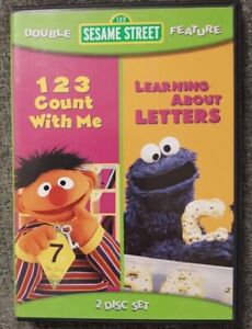 Sesame Street Double Feature: 123 Count with Me & Learning About Letters 2 DVD's