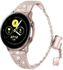 Women Bling Strap For Samsung Galaxy Watch 3 41mm / Active 2 Metal Wrist Band