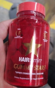 * HAIRtamin GUMMY STARS Vitamins 60 Vegan Gummies Hair Supplement exp 05/24#8147