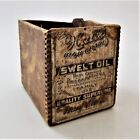 antique HALL'S SWEET OIL wood CRATE portland me quack medicine box label prim
