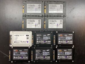 (LOT OF 10) *MIXED BRANDS* 250GB 2.5