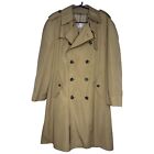 Vintage Gleneagles Trench Coat Men's 44R The Traditional Belted Khaki Warm