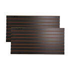 4 ft x 2 ft Horizontal Black Slatwall Easy Panels (24