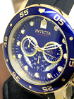 Invicta Men's Watch 6983 Pro Diver Blue Dial Chronograph Gold Black Rubber Strap