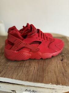Nike Air Huarache Run Triple Red Boys Size 6Y Athletic Shoes Sneakers 654275-600
