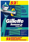 Men's Gillette Sensor PLUS2 Disposable Razor with Powder Lubrastrip 52 Razors