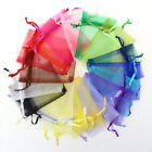 50/100/150/200 Drawstring Organza Bag Jewelry Pouch Wedding Party Favor Gift Bag