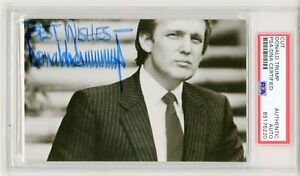 Donald Trump ~ Signed Autographed 1980's Vintage Signature Cut ~ PSA DNA Encased