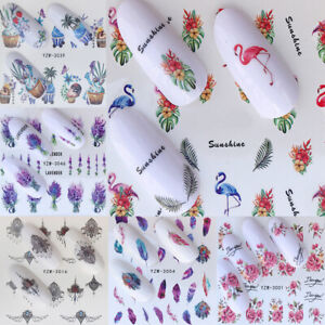3D Xmas Nail Art Stickers Holographic Valentine's Day Adhesive Decals Decor CA