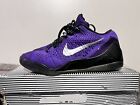 2014 Men Nike Kobe 9 IX Elite Low Moonwalker Grape Silvr  White Size 8 Used Rare