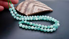 BEAUTIFUL NEW UNIQUE CAT'S EYE BLUE GREEN ANGELITE BEADS  - 15.65