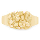 The Knight Nugget Men's Band Ring 10k Solid Gold