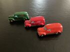 LOT OF 3 VINTAGE TOY RESIN ADVERTISING OLD DELIVERY VANS