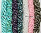 Faceted  Assorted Gemstone Genuine 3mm Round Beads Full Strand 15.5