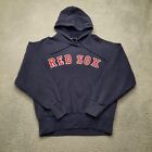 Vintage Boston Red Sox Majestic Hoodie Mens XL Sweatshirt Pullover Navy Blue 90s