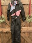 Serac vintage Women’s Size 8 Ski Snow Suit black, pink , purple 1 piece