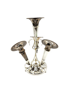 Edwardian Style Silver Plated 4 Arm Epergne Centerpiece