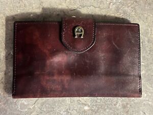 Vintage Aigner Leather Wallet with Coin Purse