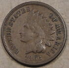1866 Indian Head Cent Cent VF+ Slight Bend