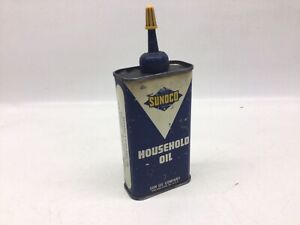 Vintage Sunoco Household Oil Gas Pump Metal 4 Oz. Can