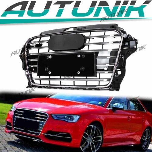 Chrome Front Hood Grille S3 Style for Audi 8V A3 S3 2013-2015 2016 (For: Audi)