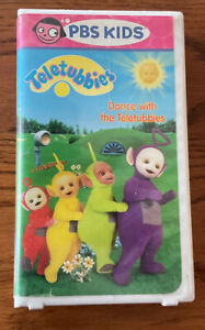 Teletubbies Dance With The Teletubbies VHS Video Tape  1998 PBS Kids Plays Great