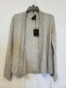 MSRP $170 Charter Club Luxury Womens Cardigan Gray Size PP Cashmere