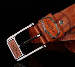 Genuine buffalo leather belt for men