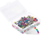 600 PCS Straight Pins 1.6 in Pearlized Ball Head Sewing Pins for Fabric DIY Sewi