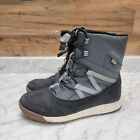 Youth Boy size 5 M Merrell Snow Crush Waterproof Winter Snow Boots - Black/Gray