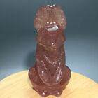 87g Natural Crystal.strawberry quartz.Hand-carved.Exquisite rabbit.statues.A92