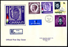 Ghana stamps FDC Kennedy memorial issue, Scott 236-9