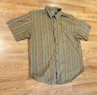 VTG The Territory Ahead Striped Multicolor Short Sleeve Button Down Shirt XXL