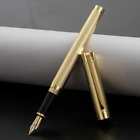 Jinhao 899 Reticulated Metal Fountain Pen, Fine Nib, Converter & 2 Refills, Gold