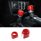 For 2018+ Jeep Wrangler JL JT Center Gear Shift 4WD Trim Cover Red Accessories  (For: Jeep Wrangler)