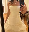 Silk Taffeta Corset Wedding Dress Ivory Yolanda for Irene Couture Asymmetrical