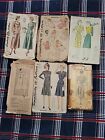 Lot Of 5 Women's Antique Sewing Patterns + 1 Infant 1930's-40's Butterick Marian
