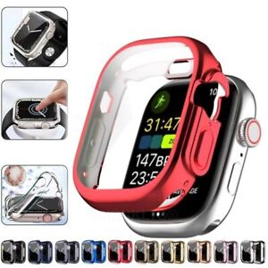Case For Apple Watch Series 9/8/7/6/5/4/3/SE Temple Glass Screen Protector Cover
