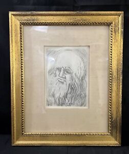 New ListingSalvador Dali Etching Signed - Immortals of Art - Leonardo da Vinci 1968 * COA *